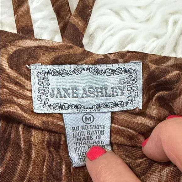 Jane Ashley Y2K Brown Swirl Maxi Dress Size Medium - Picture 5 of 6